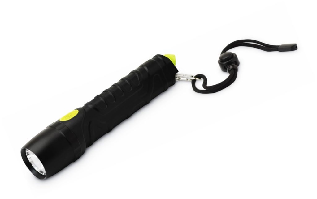 800 Lumen LED Flashlight with Emergency Glass Breaker Cyclops