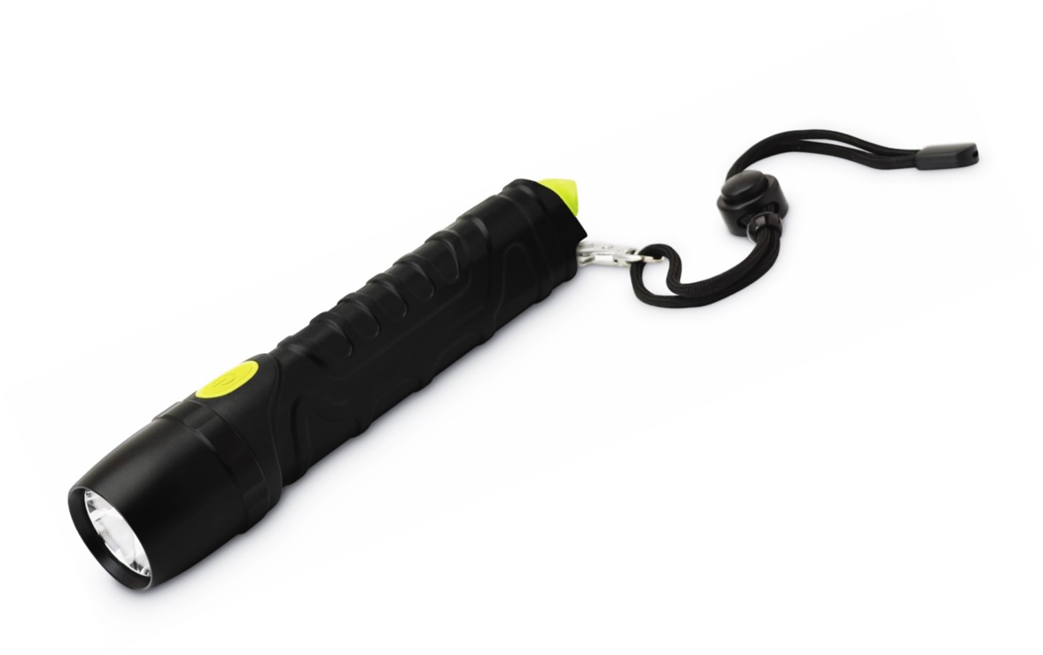 800 Lumen LED Flashlight with Emergency Glass Breaker Cyclops